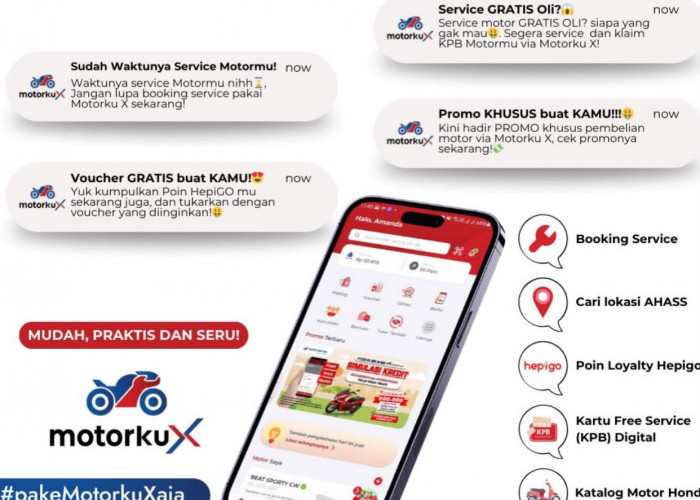 Motor Honda Makin Praktis, Motorku X Bisa untuk Booking Servis hingga Cari AHASS