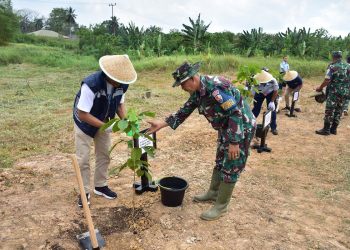 Pelindo dan TNI AU Tanam 400 Bibit Pohon di Lanud Sri Mulyono Herlambang untuk Peringati HUT RI ke-79