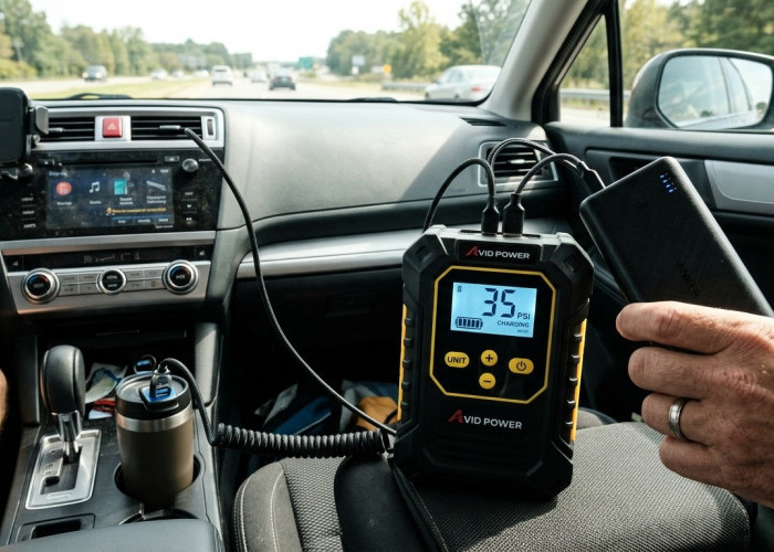 Pompa Ban Mati di Tengah Jalan? Ini Cara Cas Pakai Lighter Mobil atau Powerbank Tanpa Panik