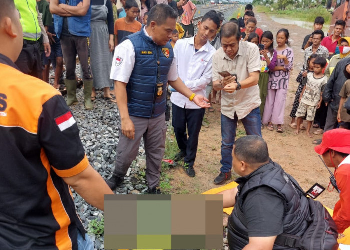 Tertabrak Kereta Api di Perlintasan Tanpa Palang Pintu Keramasan Kertapati Palembang, PHL DLHK Tewas 