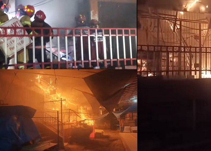 Paska Kebakaran, Pemilik Toko Gedung Pasar 16 Ilir Memilih Menginap di Lokasi Pantau Situasi Hingga Pagi     