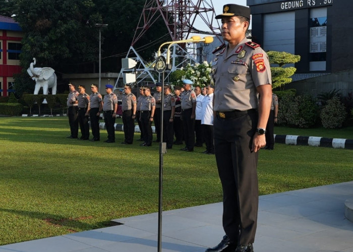 Wakapolda Sumsel Brigjen Pol Rony Samtama Pimpin Apel Pagi, Ingatkan Profesionalisme Polri
