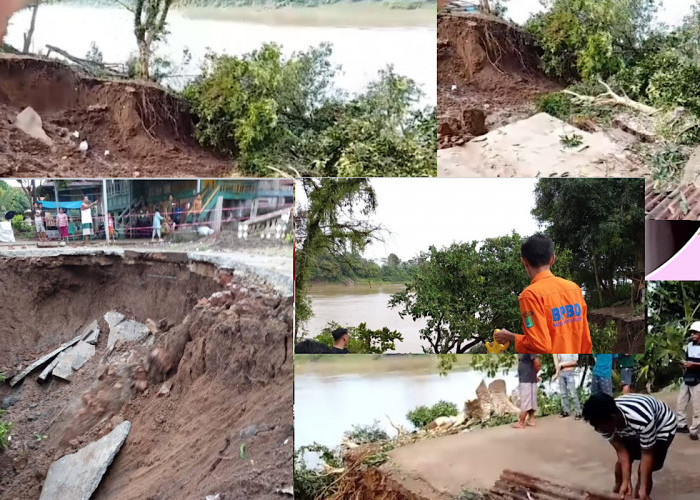HEBOH, Detik-detik Jalan Amblas di Desa Rantau Panjang Muba Dihitung Warga 1 2 3