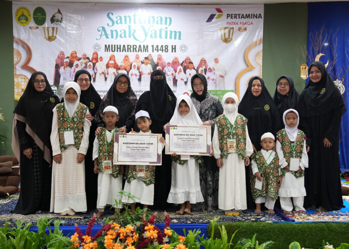 Wujud Komitmen Kepedulian Sosial, Pertamina Patra Niaga Kilang Plaju Santuni 111 Anak Yatim di Sekitar Ring 1