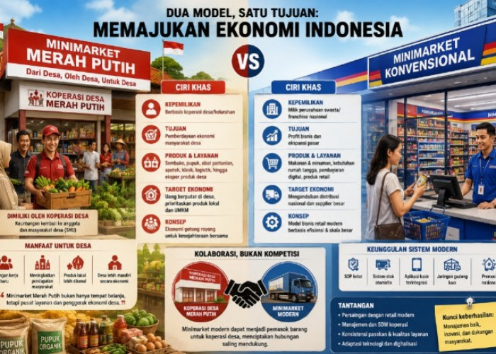 Minimarket Merah Putih Viral di Media Sosial, Ini Perbedaannya dengan Minimarket Konvensional