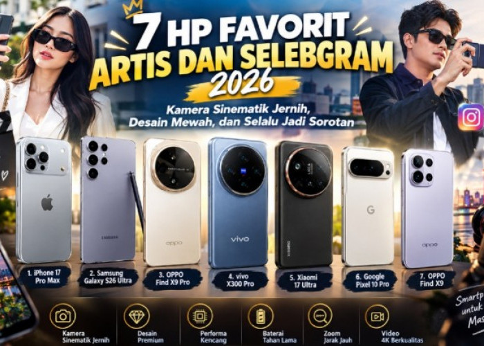 7 HP Favorit Artis dan Selebgram 2026, Kamera Sinematik hingga Desain Premium