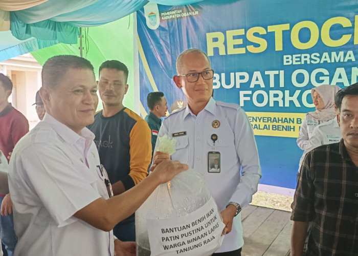 Kalapas Tanjung Raja Ogan Ilir Terima Bantuan 10 Ribu Benih Ikan, untuk Program Pembinaan Kemandirian