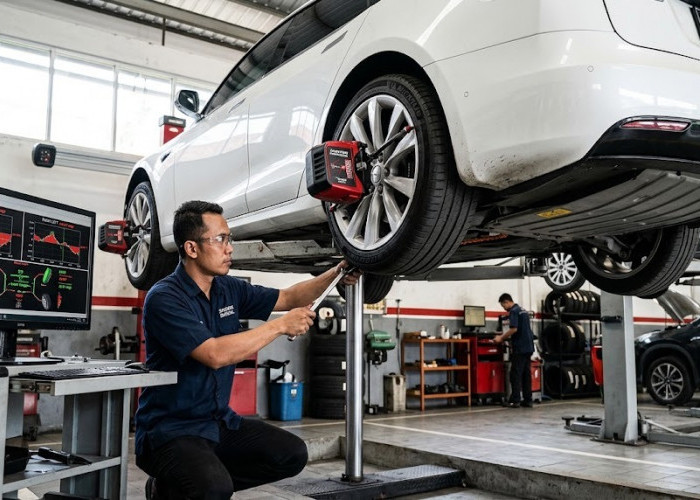Bobot Baterai EV Bikin Ban Cepat Aus? Kenali 7 Tanda Mobil Listrik Perlu Spooring Sebelum Terlambat