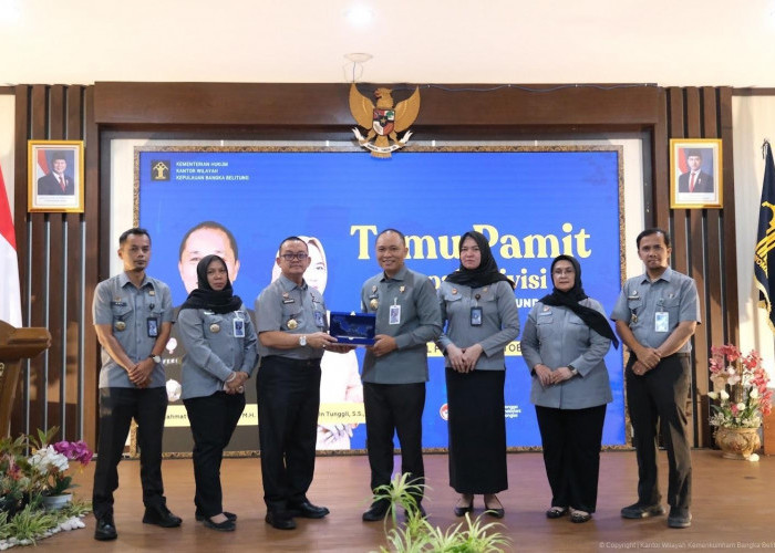 Penuh Haru, Kanwil Kemenkum Babel Lepas Rahmat Feri Pontoh, Pesan Johan Manurung Jadi Sorotan