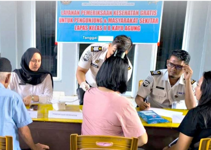 Pemeriksaan Kesehatan di Lapas Kayuagung Bisa untuk Warga dan Pengunjung