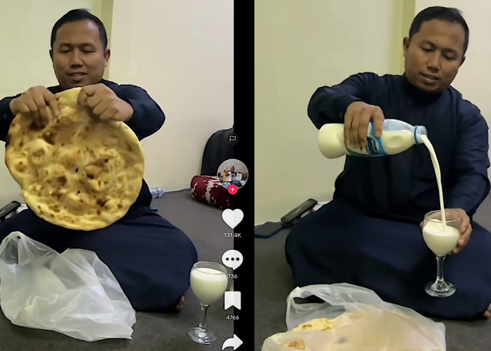 Food Vlogger Tunjukkan Sarapan Simpel dan Murah di Tanah Suci, Netizen di Tanah Air Ribut Soal Ongkos Kirim 