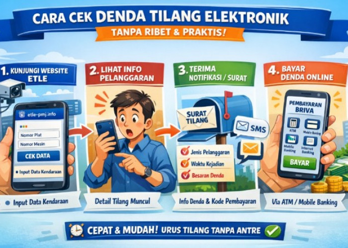 Praktis Tanpa Antre, Ini Cara Cek Denda Tilang Elektronik dari Rumah Lewat HP