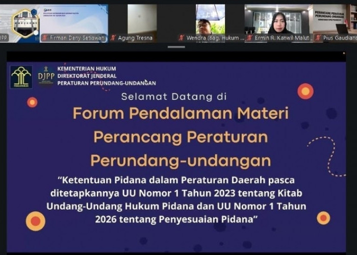 KUHP Nasional Berlaku, Kemenkum Babel Perketat Rumusan Sanksi Pidana dalam Peraturan Daerah