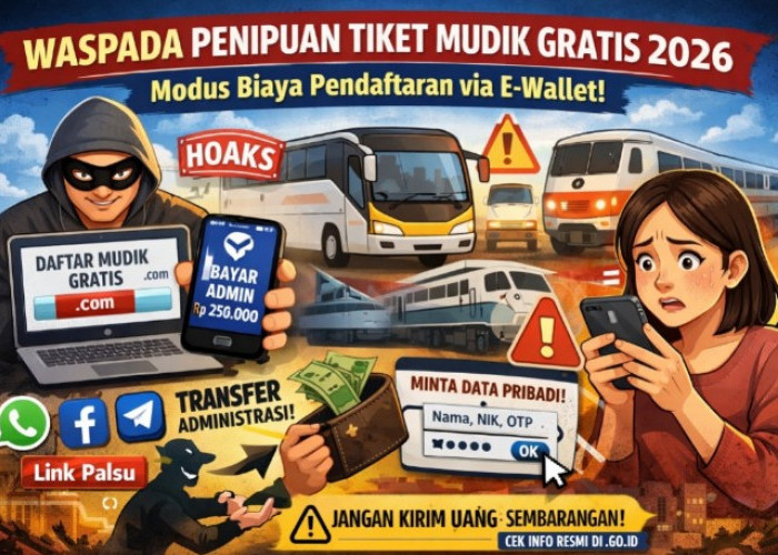 Waspada Penipuan Tiket Mudik Gratis 2026, Modus Baru Minta Biaya via E-Wallet