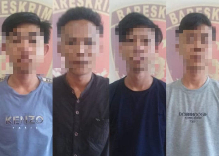 4 Pelaku Perampokan Bersenpi yang Rampas Motor dan HP Milik Korban di Lempuing OKI Ditangkap