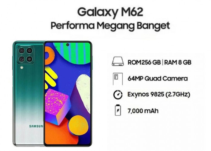 Samsung Galaxy M62: HP RAM Besar dengan Harga Terbaik Spek Dewa Chipset Exynos 9825! INI Spesifikasinya