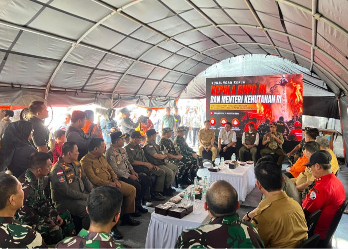 Penanganan Karhutla Diperkuat Menhut dan BNPB Kunker ke OKI, Polres OKI Lakukan Pemantauan Wilayah Rawan