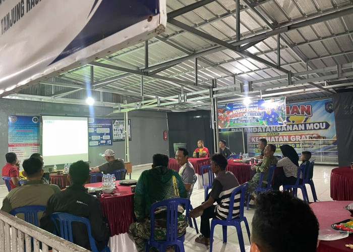 Lapas Tanjung Raja Bersama Koramil 402-04 Nobar Final FIFA ASEAN CUP, Semangat Nasionalisme Menggema