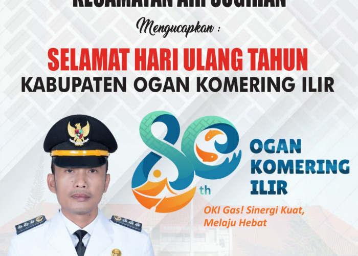 Kecamatan Air Sugihan Mengucapkan Selamat HUT OKI ke-80