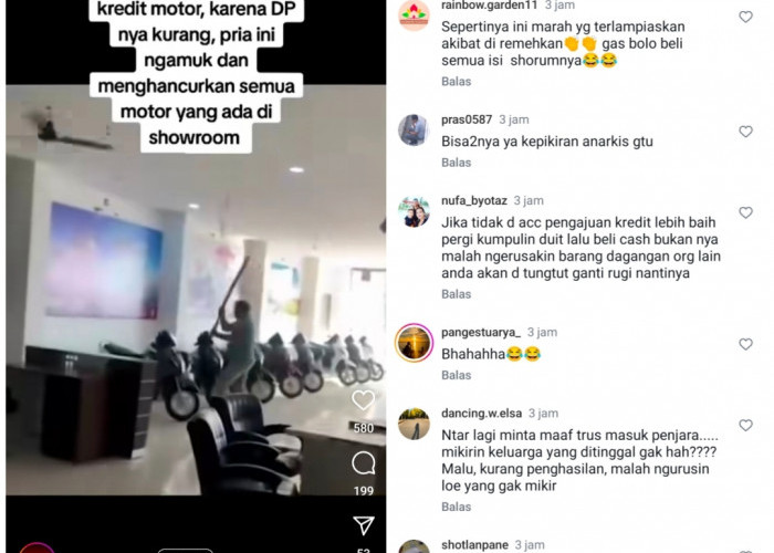 Heboh Detik-Detik Pria Mengamuk Hancurkan Motor Karena Tidak Diperbolehkan Kredit Motor