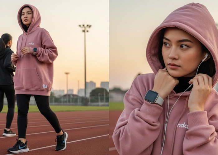 Sedang Trending Running Pakai Hoodie Oversize, Tertanya Bisa Tetap Ngebut dan Stylish!