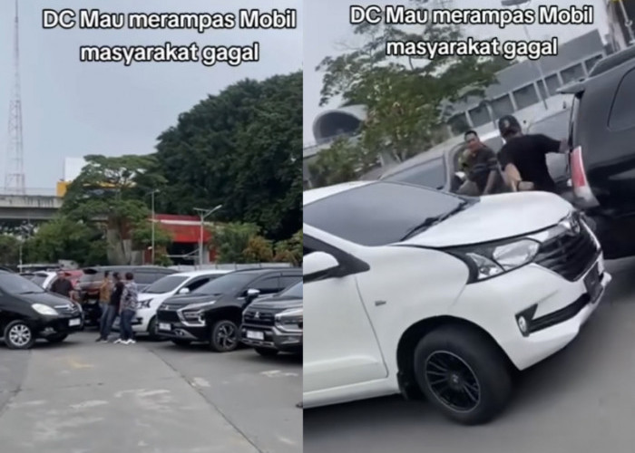 Belasan Debt Collector Hadang Mobil di Parkiran Mall, Netizen : Berantas Premanisme