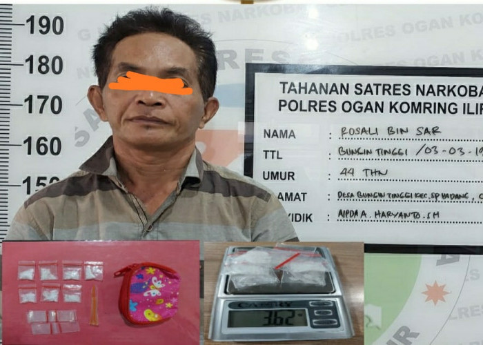 Hindari Kejaran Polisi, Pengedar Sabu di SP Padang OKI Sembunyi dalam Mobil