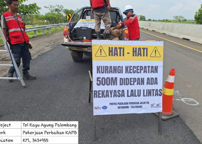 Perbaikan Infrastruktur di Jalan Tol Kayuagung-Palembang Dipercepat Jelang Nataru