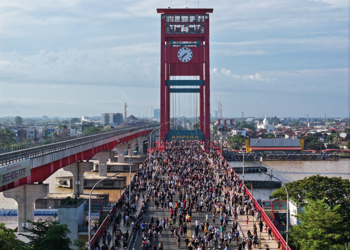 Tak Hanya Warga Palembang, Wisatawan Antusias Coba Car Free Day, Ratu Dewa Rencanakan Jadi Agenda Mingguan