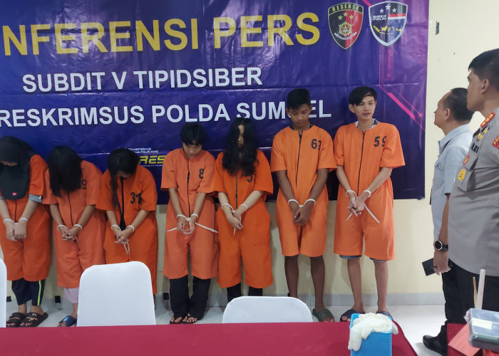 Siber Polda Sumsel Tangkap 7 Orang di Sematang Borang Palembang, 5 Cewek, Ini Kasusnya!