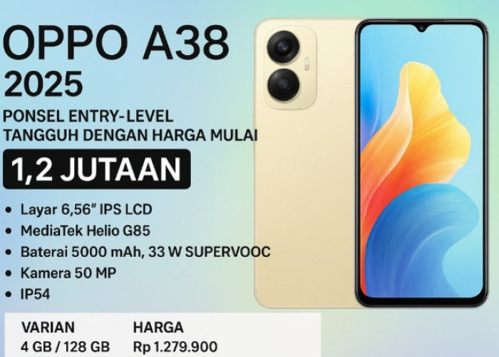 Review Komplit Oppo A38 2025, Ponsel Entry-Level Tangguh dengan Harga Mulai 1,2 Jutaan