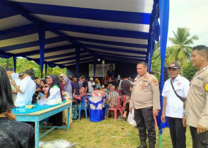 Sosialisasi Program JKN di Kecamatan Lubuk Keliat Ogan Ilir, Polsek Tanjung Batu Pastikan Keamanan Kegiatan