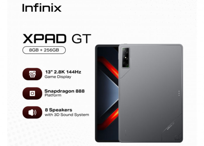 Infinix XPad GT Dibekali Kapasitas Baterai Mumpuni 10.000 mAh dan Ditenagai Chipset Snapdragon 888