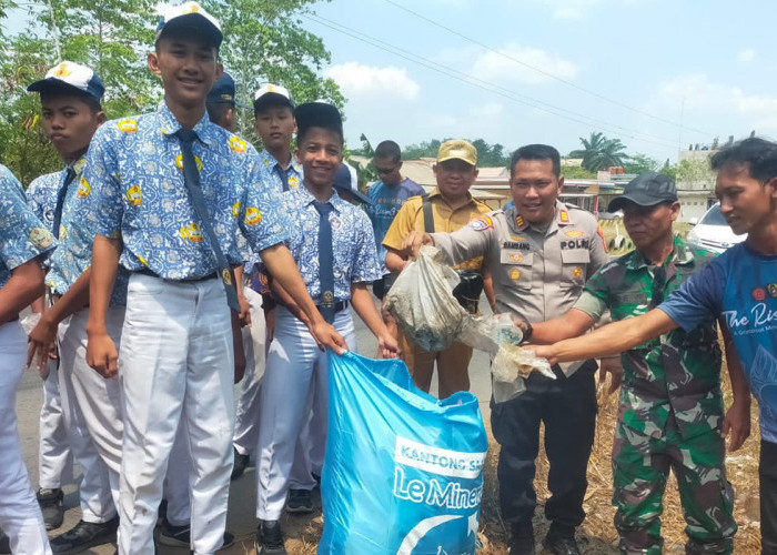 540 Pelajar di Kabupaten OKI Bersihkan Lingkungan Dari Sampah, 'Stop Wariskan Sampah'