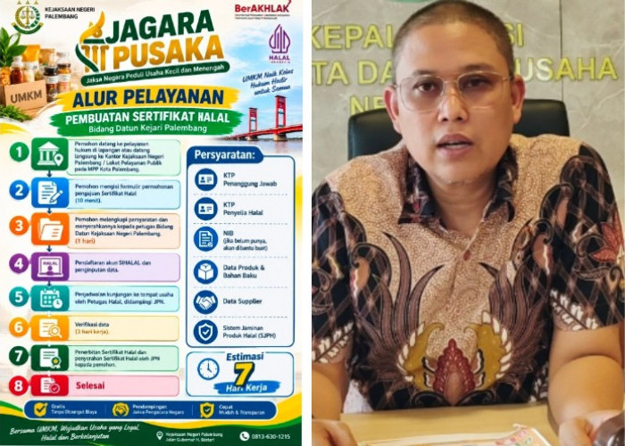 Datun Kejari Palembang Hadirkan Program JAGARA PUSAKA, Layanan Pembuatan Sertifikat Halal Gratis bagi UMKM