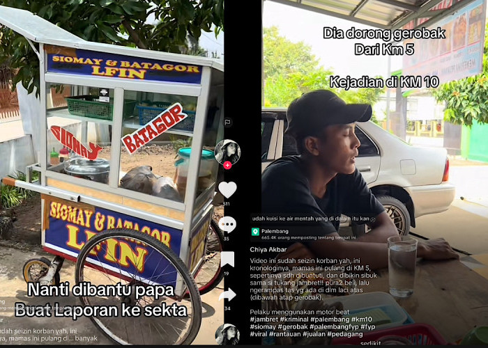 Tukang Siomay di Palembang Dijambret ‘Pembeli’ di Km 10 Rama Raya, Netizen Ramai Usul Open Donasi
