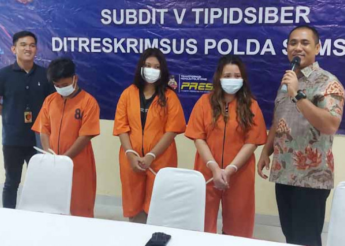 Siber Polda Sumsel Bekuk Seorang Pria dan 2 Wanita Muda yang Promosikan Situs Judi Online Asal Kamboja
