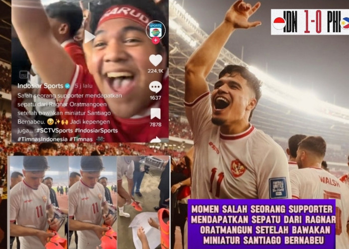 Waw, Mimpi Apa? Fans Timnas Indonesia Ini Dapat Sepatu Langsung dari Oratmangoen!