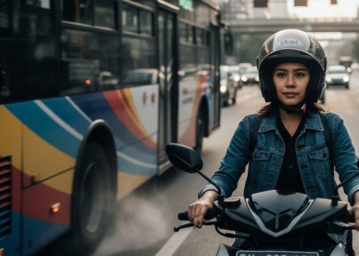 Bukan Soal Berani, Ini Tips Memilih Motor Matic 160cc agar Tetap Stabil Saat Disalip Bus Besar
