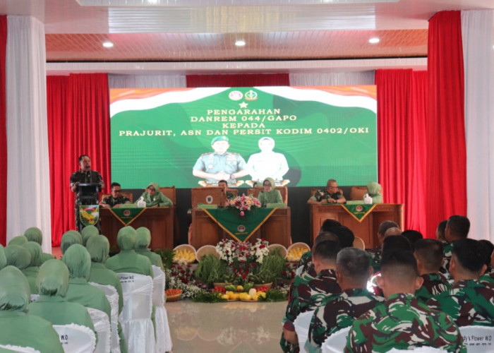 Tekankan Disiplin dan Profesional Prajurit, Kunker Danrem 044/Gapo di Kodim 0402/OKI