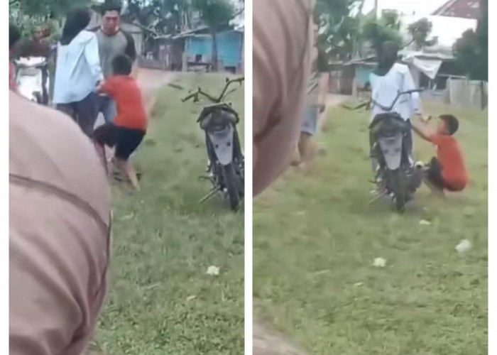 Viral di Medsos! Diduga Oknum Guru di Tanah Abang Muara Kuang Ogan Ilir Aniaya Bocah Saat Sedang Main