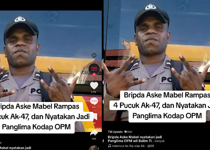 Berkhianat, Bintara Ini Bawa Kabur 4 Senjata AK 47 Dari Polres Yalimo Langsung Jadi Panglima KKB Papua 