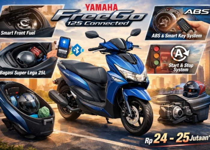 Yamaha FreeGo 125 Connected: Skutik Modern dengan Fitur Canggih dan Bagasi Super Lega