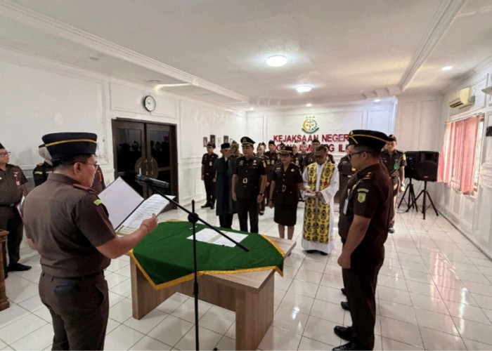 Kejari OKI Pimpin Sertijab Kasi Datun dan Kasubagbin, Firmansyah SH Jabat Kasi Datun