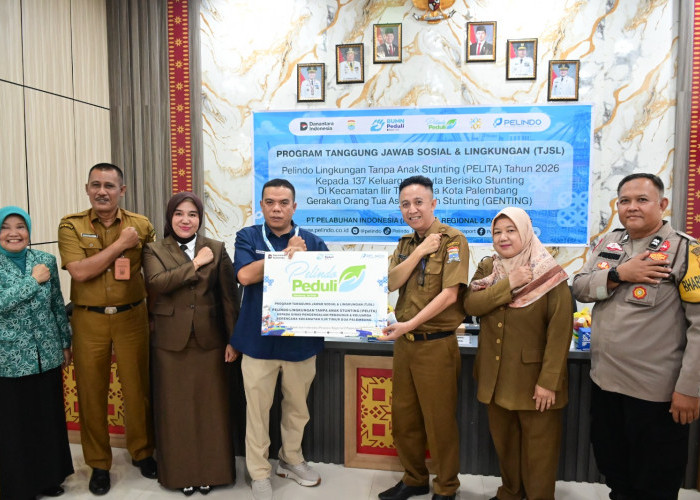 Lewat Program TJSL Pelita, Pelindo Reg 2 Palembang Bantu 137 Anak Beresiko Stunting Di Kota Palembang