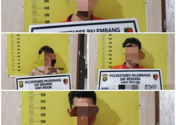 Akhirnya Ditangkap, 4 Remaja Keroyok Mahasiswa Zihan di 13 Ulu Palembang  
