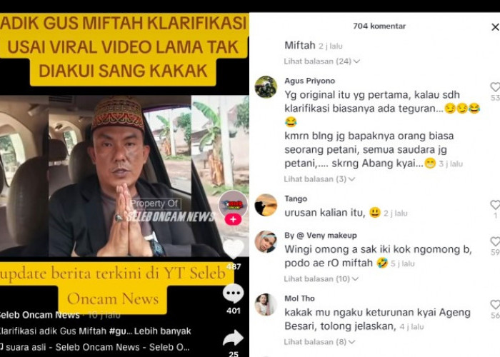 Adik Gus Miftah Klarifikasi Permohonan Maaf, Warganet: Kok Beda Kemarin Anak Petani Sekarang Anak Kyai