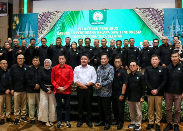 Bupati Muba HM Toha Hadiri Pelantikan Pengurus GAPKI Sumsel 2024-2029, Dukung Sawit Berkelanjutan 