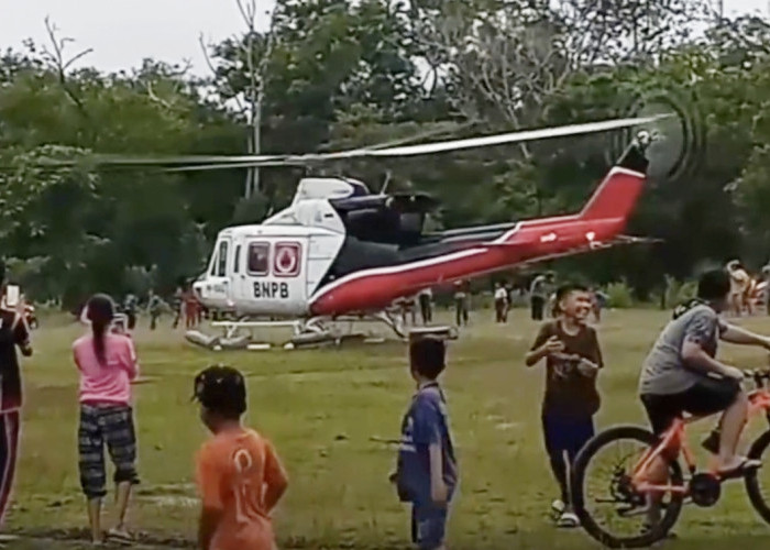 Helikopter Milik BNPB yang Mendarat Darurat di Ogan Ilir, Ternyata Hendak ke Pekanbaru Riau