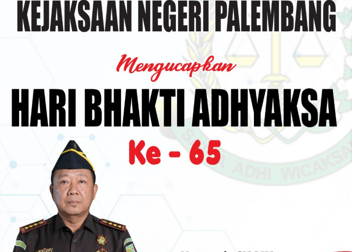 Kejaksaan Negeri Palembang Mengucapkan Hari Bhakti Adhyaksa Ke-65